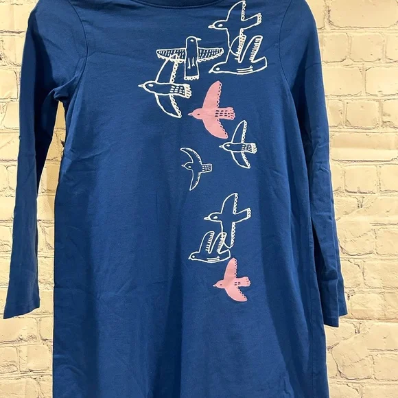 Tea Collection | Dresses | Girls Tea Collection Blue Dress With Bird Pattern  | Poshmark